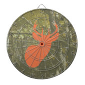 Camouflage en Oranje deer Dart Board Dartbord (Voorkant)