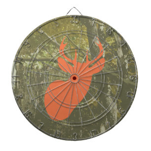 Camouflage en Oranje deer Dart Board Dartbord