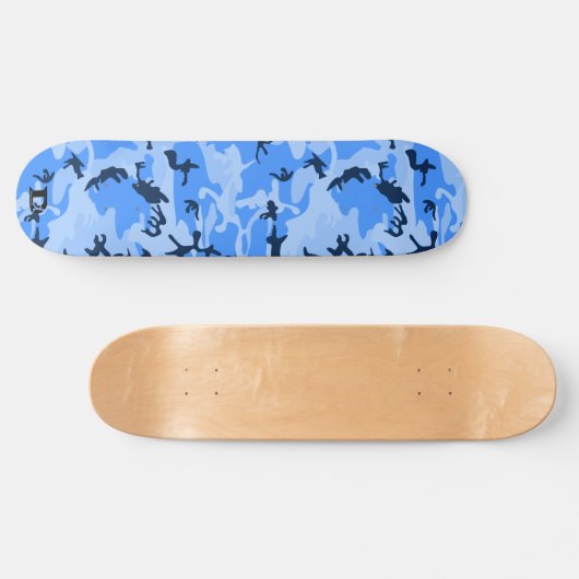 Camouflage en skateboard water (Horizontaal)