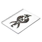 Camouflage engel vleugels spirale laptop notitieboek (Linkerzijde)