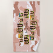 Camouflage Family Photo Collage Strandlaken (Voorkant)