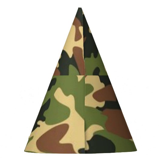 camouflage feesthoedjes (Achterkant)