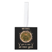 Camouflage First Deer Photo Name Date  Decoratie (Voorkant)