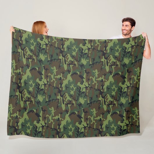 Camouflage Fleece Deken (In situ)