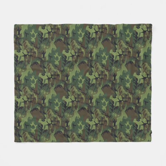 Camouflage Fleece Deken (Voorkant (Horizontaal))