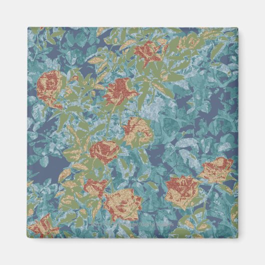 Camouflage & flowers magneet (Voorkant)