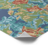 Camouflage & flowers poster (Hoek)