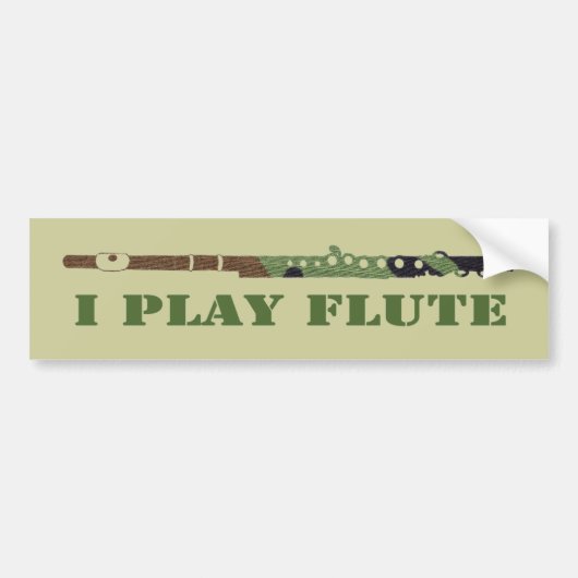 Camouflage Flute Bumpersticker (Voorkant)
