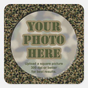 Camouflage Foto Stickers (vel van 20 klein)