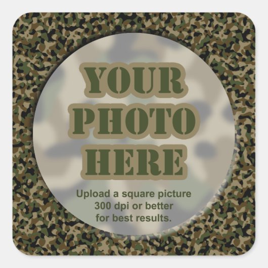 Camouflage Foto Stickers (vel van 20 klein) (Voorkant)