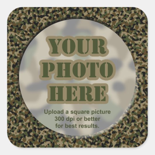Camouflage Foto Stickers (vel van 6 groot) (Voorkant)