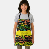 Camouflage geel Sinaasappel psychedelisch patroon Schort (Insitu)