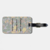 Camouflage gele bloem bagagelabel (Achterkant horizontaal)