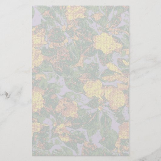 Camouflage gele bloem briefpapier (Voorkant)