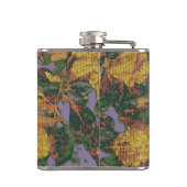 Camouflage gele bloem heupfles (Achterkant)