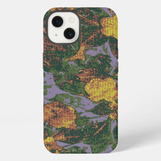 Camouflage gele bloem iPhone hoesje (Achterkant)