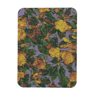 Camouflage gele bloem magneet