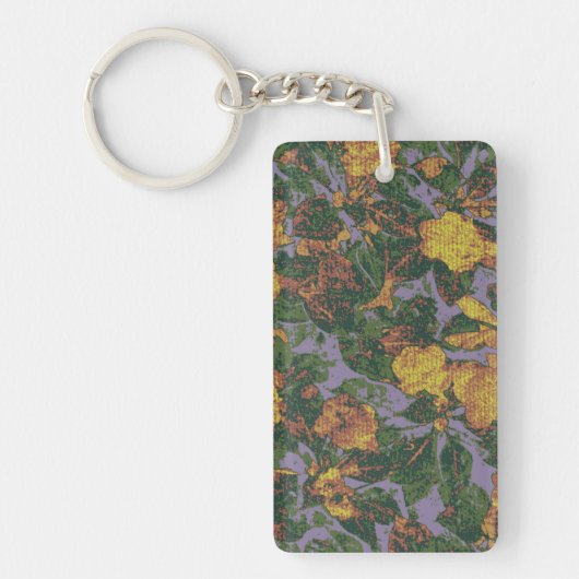 Camouflage gele bloem sleutelhanger (Voorkant)