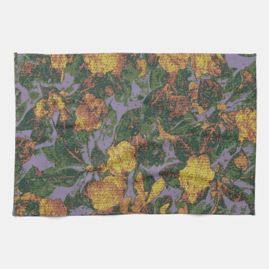 Camouflage gele bloem theedoek (Horizontaal)