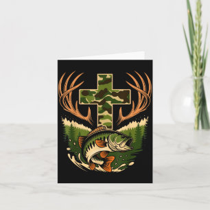 Camouflage geloof jagen vissen kruis hengelaar vis kaart