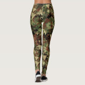 Camouflage Geometrisch Patroon Leggings (Achterkant)