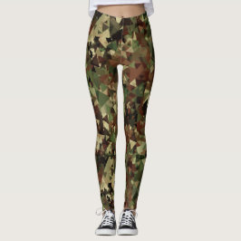 Camouflage Geometrisch Patroon Leggings