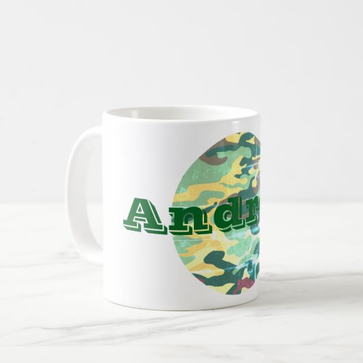 Camouflage Gepersonaliseerde Slecht Koffiemok (Voorkant links)