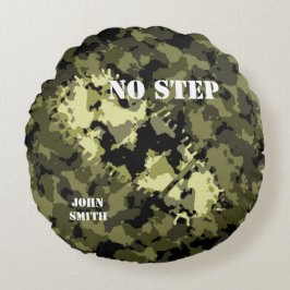 Camouflage Geschilderde Militaire Stijl Rond Kussen