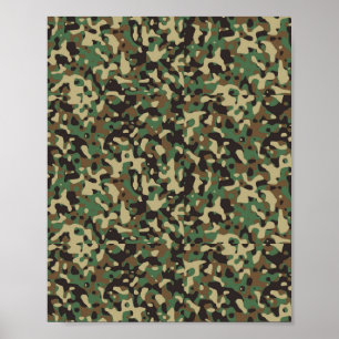 Camouflage gevlekt poster