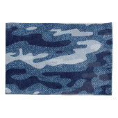 Camouflage gevlekte denim jeans patroon kussensloop (Achterkant)