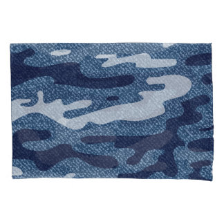 Camouflage gevlekte denim jeans patroon kussensloop
