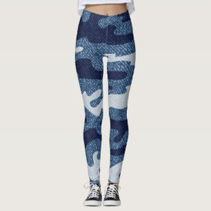 Camouflage gevlekte denim jeans patroon leggings