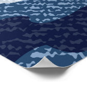 Camouflage gevlekte denim jeans patroon poster (Hoek)
