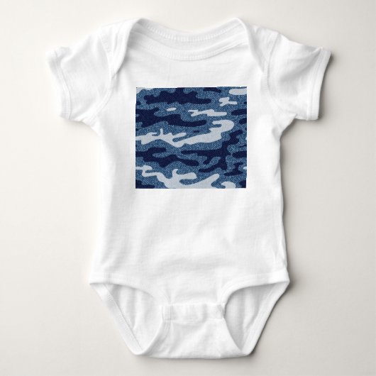 Camouflage gevlekte denim jeans patroon romper (Voorkant)