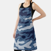 Camouflage gevlekte denim jeans patroon schort (Insitu)