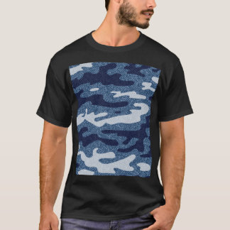 Camouflage gevlekte denim jeans patroon t-shirt