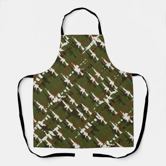 Camouflage geweer militaire stijl cool Pistool pat Schort (Voorkant)