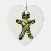 Camouflage Gingerbrood Man Keramisch Ornament (Rechts)