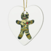 Camouflage Gingerbrood Man Keramisch Ornament (Links)