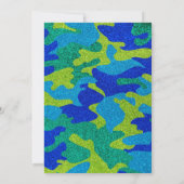 Camouflage Glitter Birthday Kaart (Achterkant)