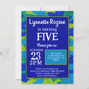 Camouflage Glitter Birthday Kaart