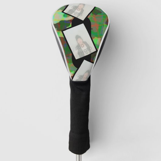 Camouflage Golf Head Hoesje met foto's Golfheadcover (Voorkant)