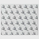 Camouflage Gray Snowboarder Cadeaupapier (Vlak)