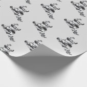 Camouflage Gray Snowboarder Cadeaupapier (Hoek)