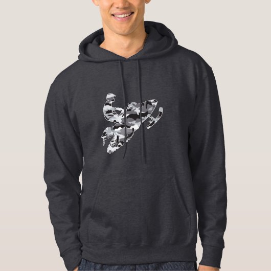 Camouflage Gray Snowmobile Hoodie (Voorkant)