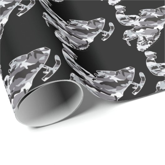 Camouflage Gray Snowmobiler Cadeaupapier (Rol Hoek)