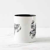 Camouflage Gray Snowmobiler Tweekleurige Koffiemok (Center)