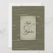 Camouflage Green Bark Design Weddenschap Kaart (Achterkant)