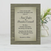 Camouflage Green Bark Design Weddenschap Kaart (Staand voorkant)