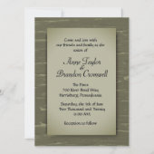 Camouflage Green Bark Design Weddenschap Kaart (Voorkant)